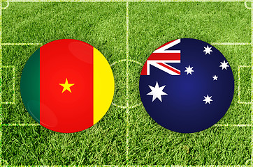 Image showing Cameroon vs Australia football match