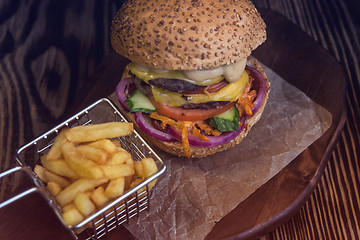 Image showing Big tasty burger