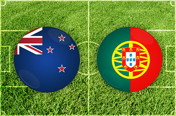 Image showing New Zealand vs Portugal football match