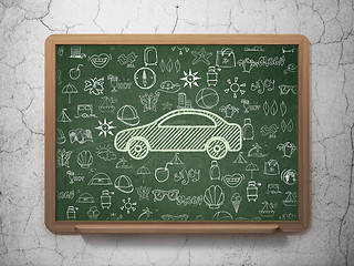 Image showing Tourism concept: Car on School board background