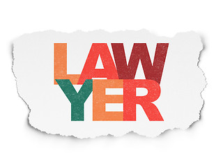 Image showing Law concept: Lawyer on Torn Paper background