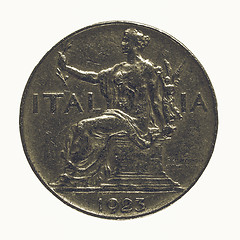 Image showing Vintage Italian coin