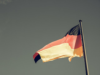 Image showing Vintage looking German flag