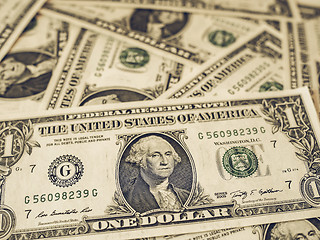 Image showing Vintage Dollar notes 1 Dollar