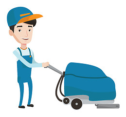 Image showing Supermarket worker of cleaning services.