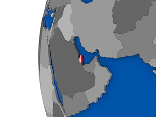 Image showing Qatar on globe