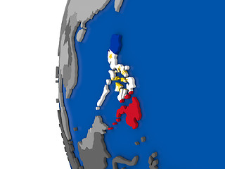 Image showing Philippines on globe