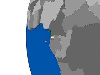 Image showing Equatorial Guinea on globe