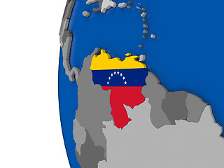 Image showing Venezuela on globe