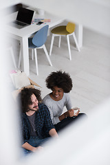 Image showing Relaxing in new house