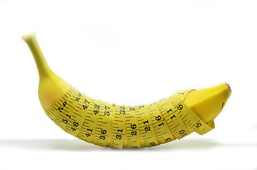 Image showing Banana with tape measure