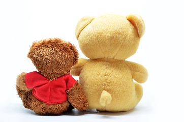 Image showing Back view of teddy bear