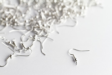 Image showing Silver plated earring hooks