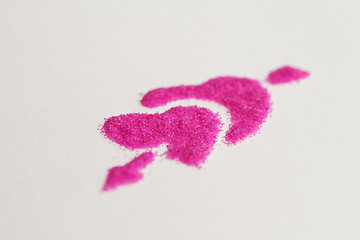 Image showing Pink hearts of sand