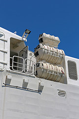 Image showing Liferafts at Ship