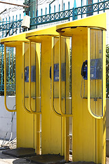 Image showing Yellow Payphones