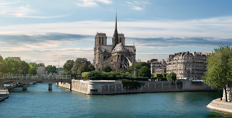 Image showing Notre Dame on Seine