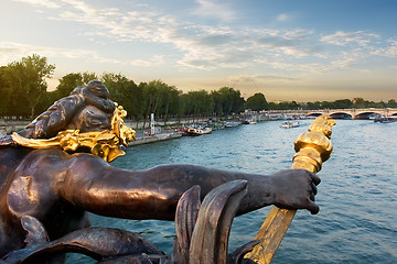 Image showing Nymph on Alexandre III bridge