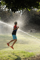 Image showing Play with water jets