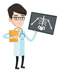 Image showing Doctor examining radiograph vector illustration.