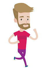 Image showing Young man running vector illustration.