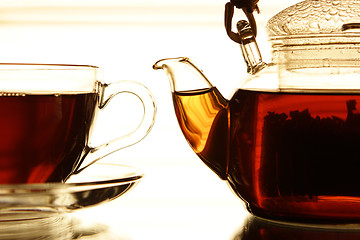 Image showing Teapot and cup