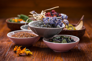 Image showing Assortment of herbal and fruit tea