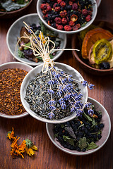 Image showing Assortment of herbal and fruit tea