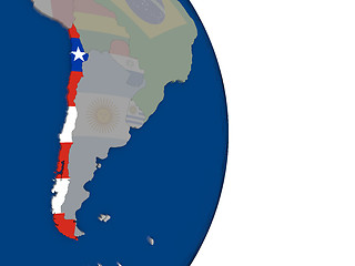 Image showing Chile with its flag