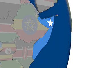 Image showing Somalia with its flag