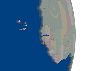 Image showing Gambia with its flag