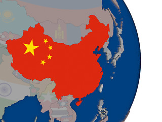 Image showing China with its flag