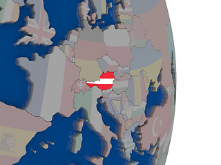 Image showing Austria with its flag