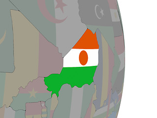 Image showing Niger with its flag