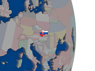 Image showing Slovakia with its flag