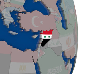 Image showing Syria with its flag