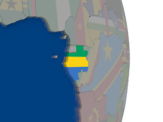 Image showing Gabon with its flag