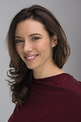 Image showing portrait of a young brunette woman