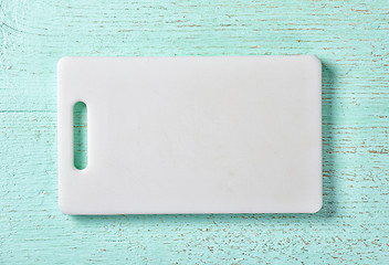 Image showing white plastic cutting board