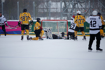 Image showing Moscow, Russia - January, 15, 2017: Amateur hockey league LHL-77. Game between hockey team \