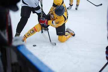 Image showing Moscow, Russia - January, 15, 2017: Amateur hockey league LHL-77. Game between hockey team \