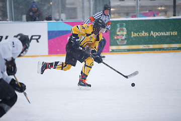 Image showing Moscow, Russia - January, 15, 2017: Amateur hockey league LHL-77. Game between hockey team \