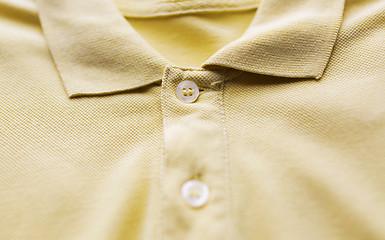 Image showing close up of polo t-shirt