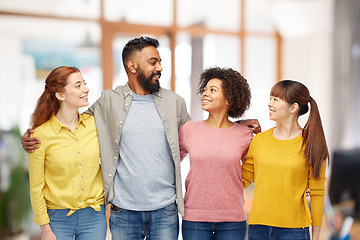 Image showing international group of happy smiling people