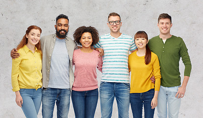 Image showing international group of happy smiling people