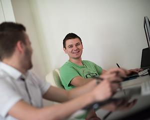 Image showing a group of graphic designers at work