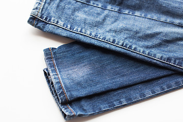 Image showing denim pants or jeans on white background