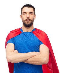 Image showing man in red superhero cape