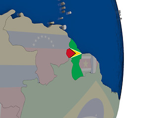 Image showing Guyana with its flag