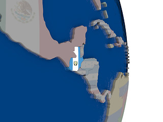 Image showing Guatemala with its flag